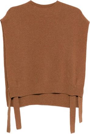 A.P.C. Gilet con fettuccia decorativa - Marrone