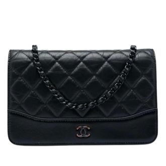 Chanel Pre-owned Wallet on Chain - Dames - Pre-owned - Zwart - Maat: ONE Size Leer