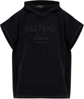 Balmain Katoenen poncho - Dames - Strandmode - Zwart - S - Katoen - Badmode