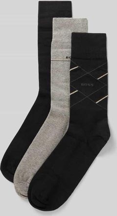 HUGO BOSS Socken aus Baumwoll-Mix im 3er-Pack mit Geschenkbox in Black, Gr&ouml;&szlig;e 40-46