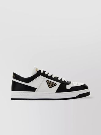 Prada downtown leather sneakers contrast panels