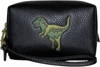 Coach Vintage, unisex, Zwart, ONE Size, Leer, Pre-owned Leren Pouch