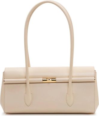 Dolce & Gabbana Vit Mini Palmellato Tas - Dames - Schoudertassen - Beige - ONE Size - Leer - Tassen