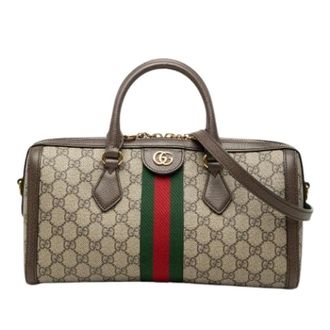 Gucci Pre-owned Vintage Canvas Satchel - Dames - Pre-owned - Beige - Maat: ONE Size Leer