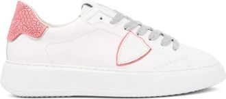 Philippe Model Witte Koraalroze Tempel Sneakers - Dames - Sneakers - Wit - 40 EU - Leer - Schoenen
