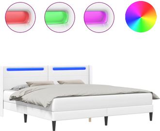 vidaXL Estructura De Cama Blanco 180 X 200 Cm Cuero Sint&eacute;tico Vidaxl