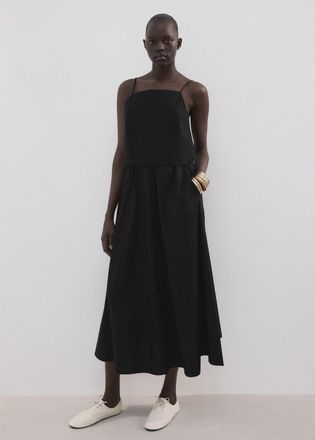 Mango Top crop cotone nero - Donna - XS - MANGO