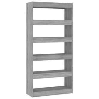 Berkfield Home Book Cabinet/Room Divider Grey Sonoma 80x30x166 cm Engineered Wood | Size: 80 x 30 x 166 cm