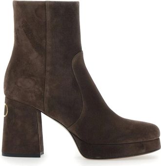 Valentino Garavani Schoenen, Dames, Bruin, 38 EU, Leer, Fawcette 90 Platform Laars