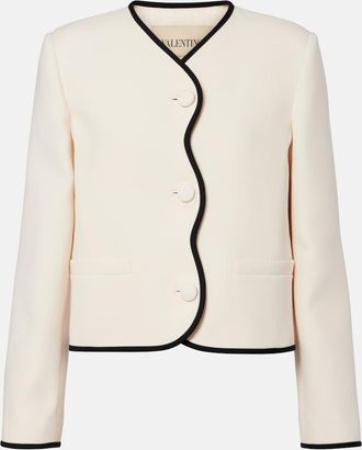 Valentino Crepe Couture scalloped jacket