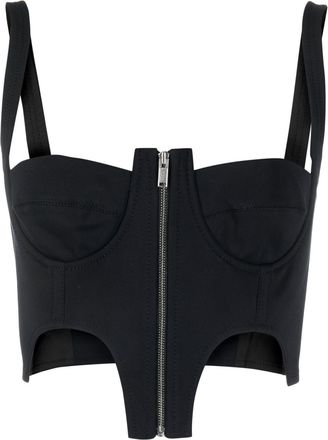 Dion Lee Double Arch bustier top - women - Cotton/Nylon/Spandex/Elastane/Polyester/Spandex/Elastane - 12 - Black
