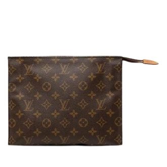 Louis Vuitton Pre-owned Toiletry Pouch 26 - Dames - Pre-owned - Bruin - Maat: ONE Size Zijde