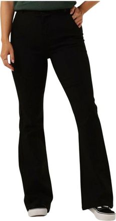 Minus Flared Broeken in Zwart - Dames - Wijde Broeken - Zwart - 3XL - Broeken