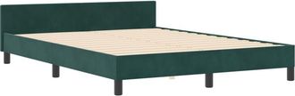 vidaXL Bed Frame Dark Green 160x200 cm Velvet vidaXL