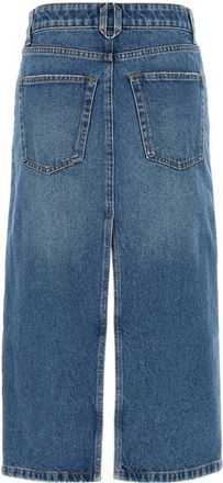 Stella McCartney Womens Denim Skirt Vintagebluedenim Exterior: Cotton Gonne