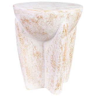 Wanderlust Deco Mesa auxiliar de magnesio blanca 38x38x46