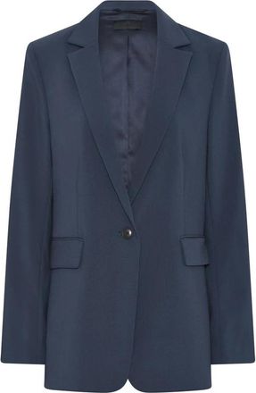 C.Ro Klassieke Navy Blazer met klepzakken - Dames - Blazers - Blauw - 2XL - Polyester - Jassen