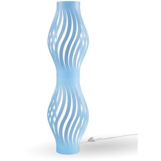 Linea Zero Lampada Da Terra Totem Helios 1 Luce In Polilux Blu Made In Italy