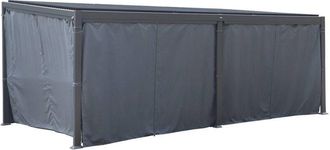 Hesperide Hesperide - Cortinas Para P&eacute;rgola Bioclim&aacute;tica &Aacute;vila Pizarra 6 X 3,5m En Poli&eacute;ster - Hesp&eacute;ride