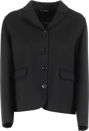 Max Mara Giacca Magia - Dames - Zomerjassen - Zwart - L - Wol - Jassen