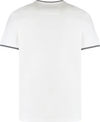 HUGO BOSS Mens Crew Neck Cotton T-Shirt White T-Shirts And Polos