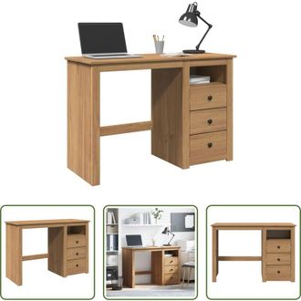 vidaXL vidaXL Scrivania in pino - Scrivania Panama 112x45x75 cm Legno Massello di Pino