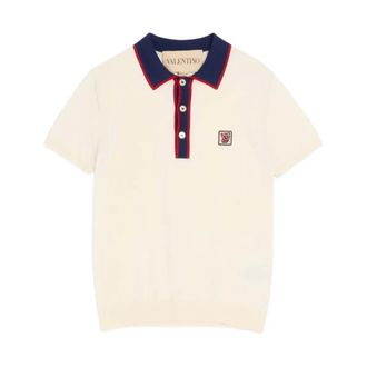 Valentino Tops, Heren, Beige, M, Katoen, Polo