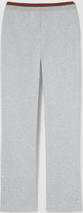 Gucci Cotton Jersey Leisure Pants With Web, Grey, Ready-to-wear