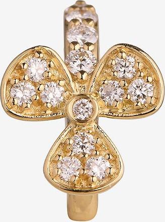 GbyG Ohrklemme aus Gelbgold mit Diamanten Fleur
