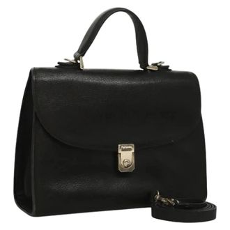Burberry Pre-owned Vintage Handtas - Dames - Vintage Handtas - Zwart - ONE Size - Leer - Vintage