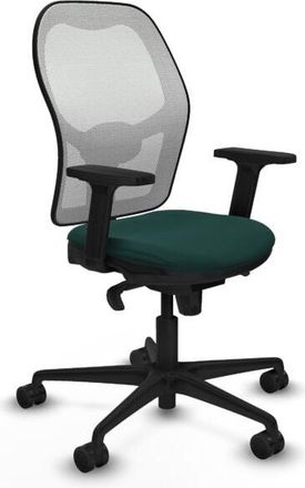 Piqueras y Crespo Piqueras Y Crespo - Jorquera Sincro Malla Blanca Similpiel Verde Botella Brazos 2d Base Nailon Ruedas 65mm Nailon