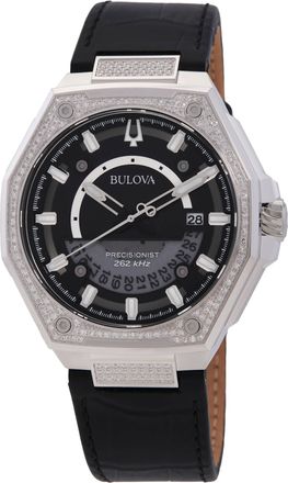 Bulova Series X Precisionist Quartz Black Dial Mens Watch 96J121
