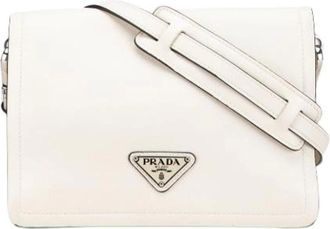 Prada Pre-owned Cross Body Bags, female, White, Size: ONE SIZE Pre-owned Vintage Crossbody Bag