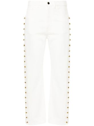 Chlo&eacute; Jeans crop con dettaglio a smerlo - Toni neutri