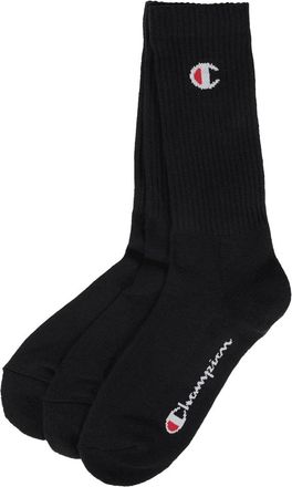 Champion Socken mit Label-Detail im 3er-Pack Modell Crew Socks in Black, Größe 39-42