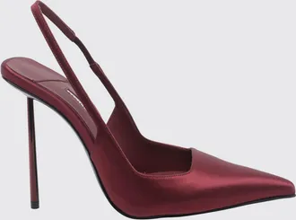 Le Silla Slingback Amelia in raso con tacco a spillo alto e punta a mandorla