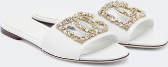 Dolce & Gabbana DG embellished leather slides