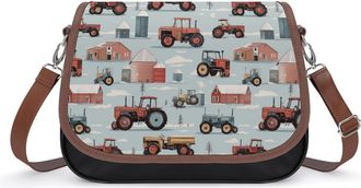 Generic Farm Tractors Pattern Fashion Womens Crossbody Bags Novelty Handbag Shoulder Bag Purse