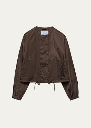 Prada Logo Drawstring Hem Jacket