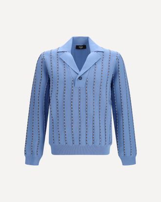 Fendi Maglione con motivo a punto trompe-loeil Selleria Man 48