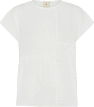 Julie Fagerholt - Heartmade Tops, Dames, Wit, XS, Katoen, Witte Gestreepte Top 01