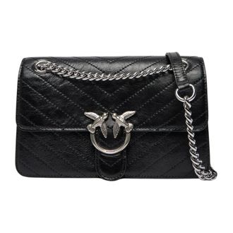 Pinko Shoulder Bags, female, Black, Size: ONE SIZE Love One Light Mini Vitello Wr
