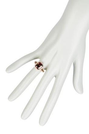 Suzy Levian Two-Tone Chocolate & White CZ Ring in Brown at Nordstrom Rack, Size 5