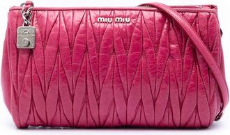 Miu Miu Pre-owned Miu Miu Matelasse Nappa Chain Crossbody Ladies IVPA250ZVMYUB1YX