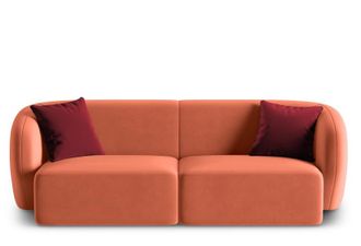 BLOOMINGLOFT 2-Sitzer Designsofa Chiara Samt