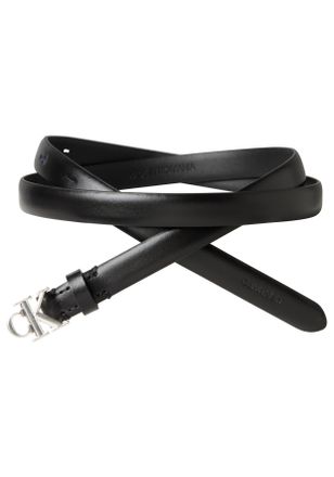 Calvin Klein Lederg&uuml;rtel CALVIN KLEIN CK BUCKLE 15MM FIXED BELT, Damen, Gr. 100, schwarz (schwarz, shiny nickel), Rindsleder, G&uuml;rtel Lederg&uuml;rtel, Gr&ouml;ssenverstellba