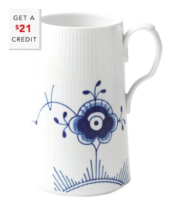 ROYAL COPENHAGEN Blue Fluted Mega Modern Jugwith $21 Credit
