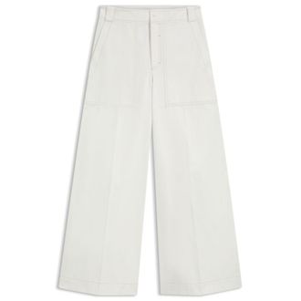 BOSS Relaxed-fit trousers in cotton canvas