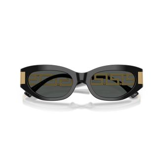 Versace 0ve4501 Black Acetate Elongated Cat-Eye Sunglasses