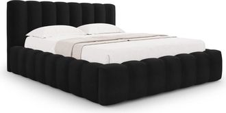 CXL by Christian Lacroix Cama con cabecero y baúl 140x200cm de terciopelo negro